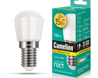 фото Лампа светодиодная LED2-T26/830/E14 2Вт 220В Camelion 13153