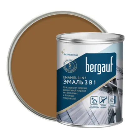 Фото №0 Грунт-эмаль 3в1 Bergauf ENAMEL алкидно-уретановая 5 кг