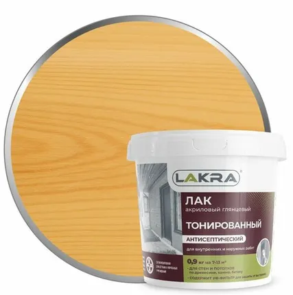 Фото №0 Лак в/д тонированный Сосна 0,9кг Л-С