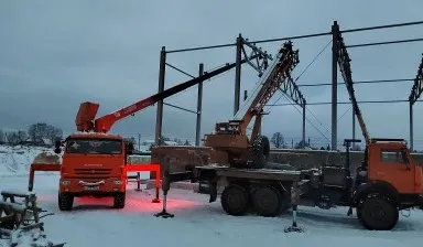 Фото №0 Услуги автовышки вездеход. Вылет стрелы 23 метра.