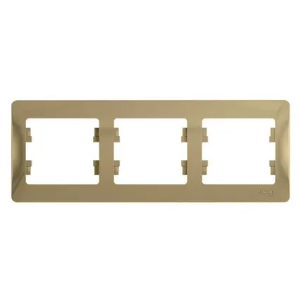 Фото №0 Рамка 3-м Glossa горизонт. титан SchE GSL000403