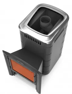 фото Банная печь ТМФ Тунгуска 2017 Carbon Витра ТО антрацит