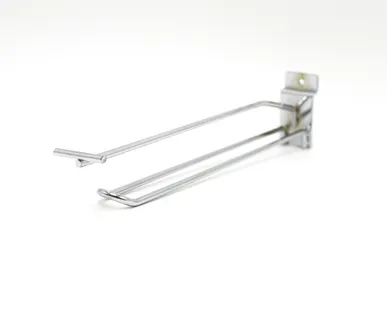 фото Еврокрючок с ценникодержателем на экономпанель 300мм, d.5мм, хром