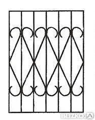 фото Сварные решетки на окна из прутка 10 мм. Ампир 1.