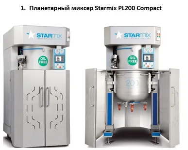 фото МИКСЕР ПЛАНЕТАРНЫЙ STARMIX PL200CH+СИСТ. АВТОМАТИЧЕСКОЙ МОЙКИ