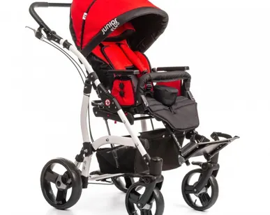 фото Кресло - коляска для детей - инвалидов JUNIOR PLUS размер 2, литые (Зеленый)