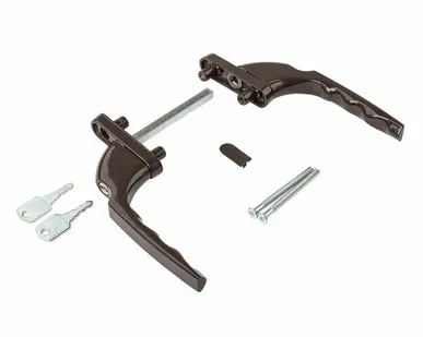 фото Гарнитур балконнный прямой с ключом с одной стороны Internika, 60 серия, коричневый