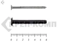 Фото №0 Дюбель-гвоздь борт грибовидный 6х60 KREP-KOMP (100шт)