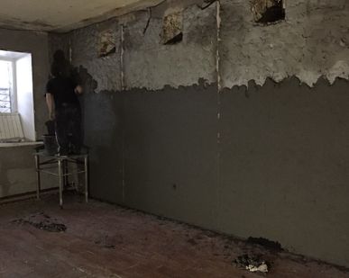 фото Штукатурка потолков без сетки
