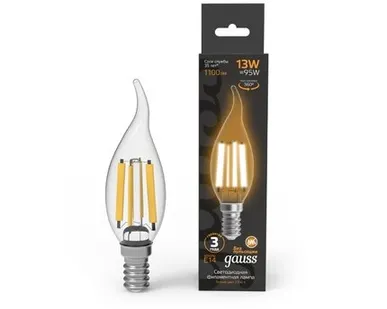 фото Светодиодная филаментная лампа Gauss Свеча на ветру 13W 1100Lm 2700K E14 104801113