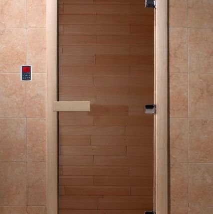 Фото №0 Дверь для бани Теплый день - стекло DoorWooD