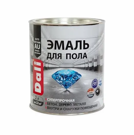 Фото №0 Эмаль для пола суперпрочная бежевая RAL 7032 2л DALI