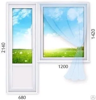 Фото №0 Балконный блок 1880*2140 мм. Профиль 3-х камерный Artec Evolution (60 мм).