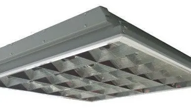 фото Светильник ЛВО с зеркальным растром (595х595 мм)