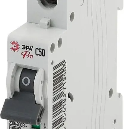 Фото №0 Выключатель автоматический модульный 1п C 50А ВА47-100 Pro NO-901-34 ЭРА Б0031795