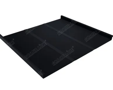 фото Фальц двойной стоячий Профи GL 0,5 Drap с пленкой RAL 9005, м2 Grand Line