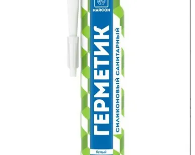 фото Герметик MARCON силиконовый санитарный белый 280 мл