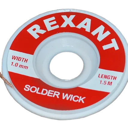 Фото №0 Rexant Медная лента для удаления припоя d=3мм. x 1. 5М REXANT
