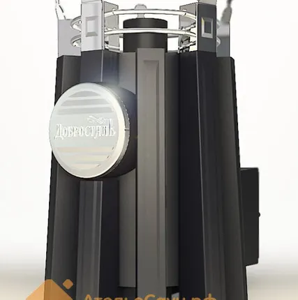 Фото №2 Печь ДобросталЬ Фредерика стронг со стеклом (черная)