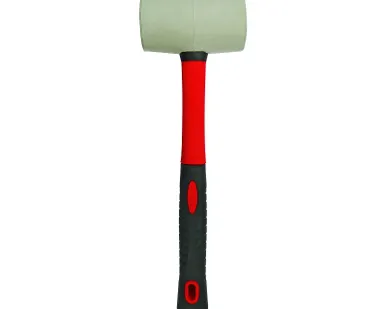 фото Киянка резиновая, фибергласовая ручка, белая 60мм 550гр. Профи Бибер