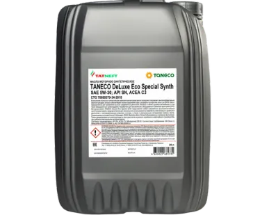 фото Масло моторное синтетическое TANECO Deluxe Eco Special Synth 5W-30 20 л 5W-30