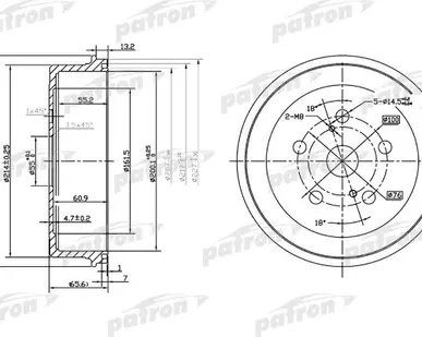 фото PDR1182 Барабан тормозной
