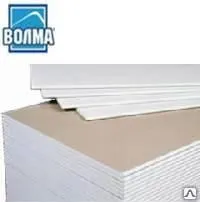 Фото №0 Гипсокартон 2500х1200х9,5 влагост (3кв.м)Волма.