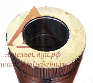 Фото №2 Труба сэндвич D150/250 мм L = 1,0 м (нерж. 0,5/0,5 мм AISI 304 внутри)