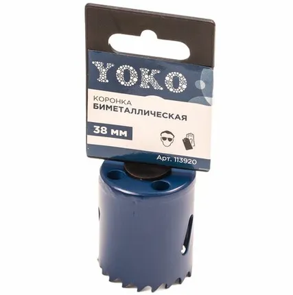 Фото №0 Коронка биметаллическая ф38мм YOKO 113920
