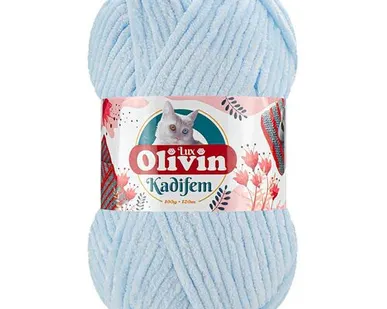фото Пряжа OLIVIN "KADIFEM" (100 г) 926 (голубой)