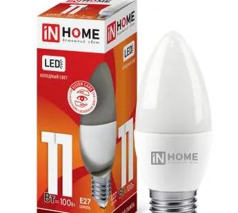 фото Лампа светодиодная LED-СВЕЧА-VC 11Вт 230В Е27 3000К 820Лм IN HOME