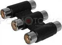 Фото №0 Переходник 3 гнезда RCA - 3 гнезда RCA