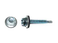 фото Саморез кровельный цинк, с шайбой EPDM, 4,8х80 К КРЕП-КОМП Средняя фасовка (100шт)