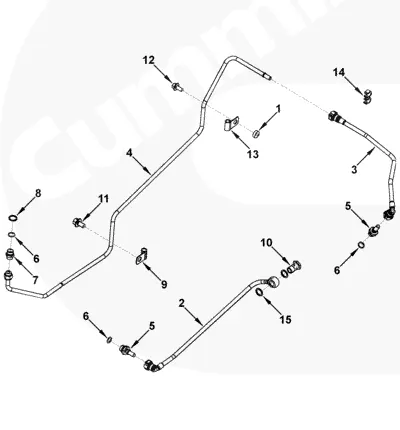 Фото №0 Трубка воздушного компрессора двигателя Cummins 6ISBe 3287414