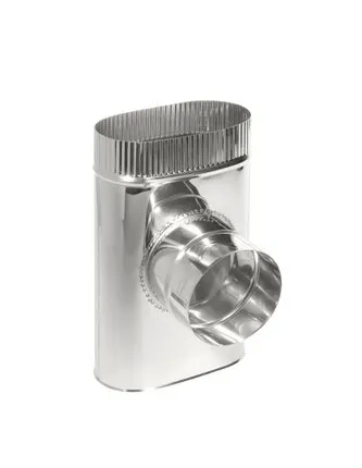 Фото №0 Тройник овал моно 87° 120х240, врезка D 200, СТАНДАРТ AISI 304, 0,8мм (ТиС)