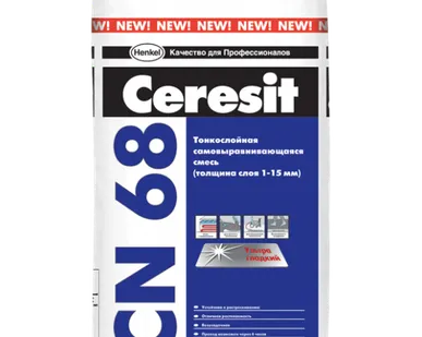 фото 1668617 Пол наливной ЦЕРЕЗИТ CN68 самовыравнивающийся 1-15мм 25кг (48 шт/па