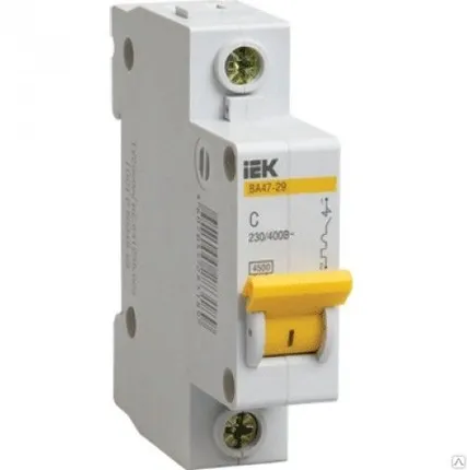Фото №0 Автоматический выключатель ВА 47-29 16А 1Р хар-ка С 4,5кА