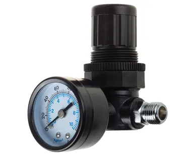 фото Манометр KRAFTOOL "INDUSTRIE" с регулятором подачи воздуха, 1/4",10 атмосфер