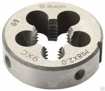 Фото №0 Плашка ЗУБР "МАСТЕР" круглая ручная д/нарезания метрической резьбы, М20x2,5