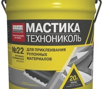 фото Мастика приклеивающая ТЕХНОНИКОЛЬ №22 
Вишера ведро 20 кг ТехноНИКОЛЬ