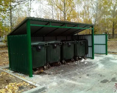 фото Площадка под мусорные контейнеры