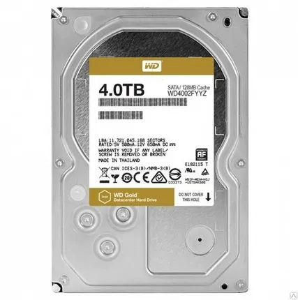 Фото №0 Жесткий диск 3.5" 4Tb WesternDigital WD Gold WD4002FYYZ, 7200rpm, 
128Mb, S