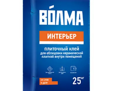 фото Клей для плитки Цементный Волма-Интерьер 25 кг