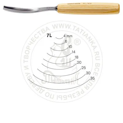 Фото №0 Стамеска полуклюкарза полукруглая Pfeil 7L/6