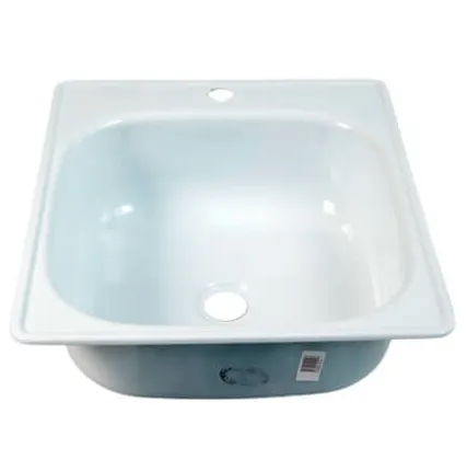 Фото №0 Мойка стальная эмаль Сантэкс 450х505х160 (кронштейны, крепеж)