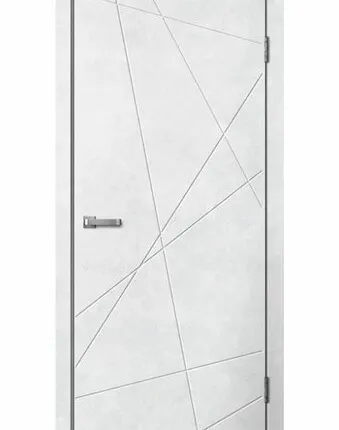 Фото №0 Дверь межкомнатная Line 01 (Line) глухая, ПВХ, Бетон светлый 2000х700мм