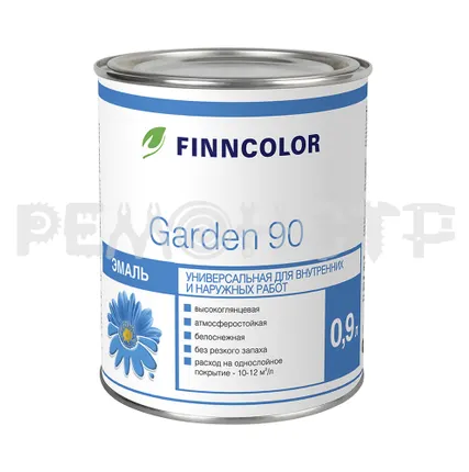 Фото №0 Эмаль алкид унив  0,9л Finncolor GARDEN 90 (6) база C П зз