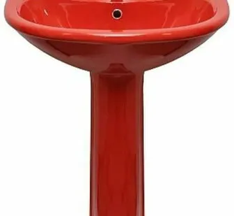 фото Раковина с пьедесталом Оскольская Керамика Престиж Стандарт 63 45160100102 красный