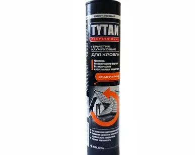 фото Герметик для Кровли каучуковый коричневый "TYTAN Professional" (310мл) (12шт)