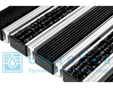 фото Придверная решетка Gidrolica Step - резина+текстиль+скребок 390х590мм 30124